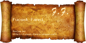 Fucsek Fanni névjegykártya